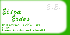 eliza erdos business card